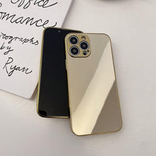 Load image into Gallery viewer, Luxury Clear Back Mirror Shock-Absorption Anti-Scratch Bright Reflection Protective Case Cover Silver Golden Mirror Shockproof Case for iPhone 14 13 12 Pro Max 11 X XR XS 8Plus iphone Hard Back Cover
