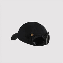 Load image into Gallery viewer, Aviator Baseball Cap – Unisex Summer Hat with Built-In Sunglasses

