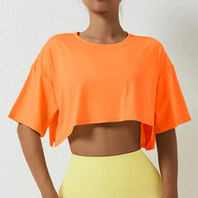 Load image into Gallery viewer, New Sport T-Shirt: Loose Cotton Crop Top for Dance &amp; Gym
