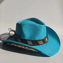 Load image into Gallery viewer, 2026 Embroidery Horse Accessories Straw Cowboy Hat for Women Men – Western Sun Hat for Country Concert Rodeo and Cowgirl Hat
