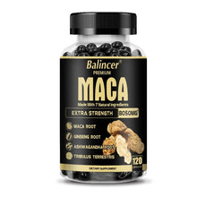 Load image into Gallery viewer, Maca Ginseng boosts energy needs and can help balance hormone levels, increase energy and support healthy motivation.
