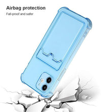 Load image into Gallery viewer, Simple Clear Silicone Wallet Case for iPhone 14 13 12 11 Pro XS Max X XR Shockproof Lens Protection Card Cover Shockproof Soft Bumper Clear Case Classic Stylish Case
