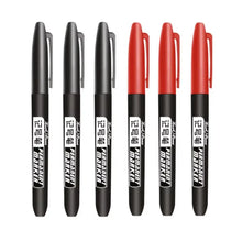 Load image into Gallery viewer, 6PCs/Set Permanent Marker Pen Fine Point Waterproof Markers Thin Nib Crude Nib Black Blue Red Ink 1.5mm Fine Color Marker Pens
