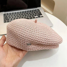 Load image into Gallery viewer, Women’s Pleated Paper Straw Beret
