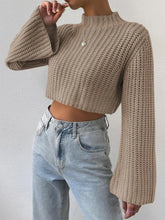 Load image into Gallery viewer, Short Crop Top with Exposed Midriff and Bell Sleeves | NCS
