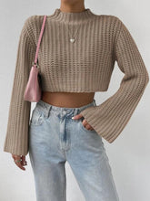 Load image into Gallery viewer, Short Crop Top with Exposed Midriff and Bell Sleeves | NCS
