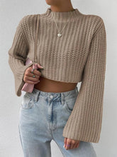 Load image into Gallery viewer, Short Crop Top with Exposed Midriff and Bell Sleeves | NCS
