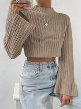 Load image into Gallery viewer, Short Crop Top with Exposed Midriff and Bell Sleeves | NCS
