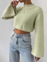Load image into Gallery viewer, Short Crop Top with Exposed Midriff and Bell Sleeves | NCS
