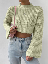 Load image into Gallery viewer, Short Crop Top with Exposed Midriff and Bell Sleeves | NCS
