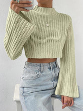 Load image into Gallery viewer, Short Crop Top with Exposed Midriff and Bell Sleeves | NCS
