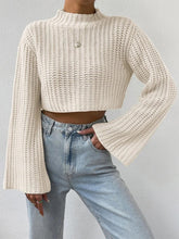 Load image into Gallery viewer, Short Crop Top with Exposed Midriff and Bell Sleeves | NCS
