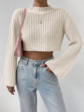 Load image into Gallery viewer, Short Crop Top with Exposed Midriff and Bell Sleeves | NCS
