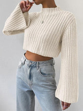 Load image into Gallery viewer, Short Crop Top with Exposed Midriff and Bell Sleeves | NCS
