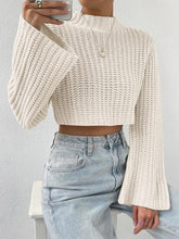 Load image into Gallery viewer, Short Crop Top with Exposed Midriff and Bell Sleeves | NCS
