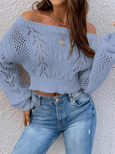 Load image into Gallery viewer, Short Hollow Out Off-Shoulder Knit Sweater | NCS
