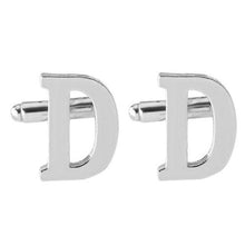Load image into Gallery viewer, Silver Alphabet Collection Cufflinks - 18 Letters
