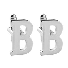 Load image into Gallery viewer, Silver Alphabet Collection Cufflinks - 18 Letters
