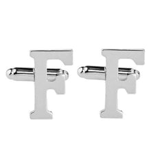 Load image into Gallery viewer, Silver Alphabet Collection Cufflinks - 18 Letters
