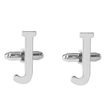 Load image into Gallery viewer, Silver Alphabet Collection Cufflinks - 18 Letters
