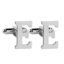 Load image into Gallery viewer, Silver Alphabet Collection Cufflinks - 18 Letters
