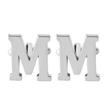 Load image into Gallery viewer, Silver Alphabet Collection Cufflinks - 18 Letters
