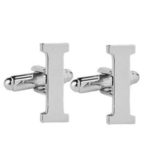 Load image into Gallery viewer, Silver Alphabet Collection Cufflinks - 18 Letters
