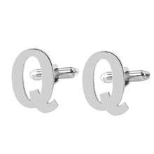 Load image into Gallery viewer, Silver Alphabet Collection Cufflinks - 18 Letters
