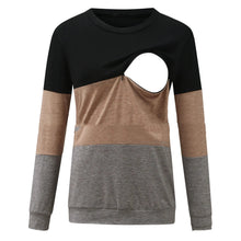 Load image into Gallery viewer, Chic Colorblock Nursing Crew T-Shirt - # BAGE211510106-NURSG
