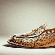 Load image into Gallery viewer, Men's Brown Snakeskin Milano Loafer
