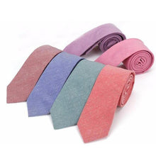 Load image into Gallery viewer, Soft Colors Collection Skinny Ties - 9 Colors
