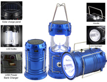Load image into Gallery viewer, 🌞 EcoSmart 3-in-1 Solar LED Lantern – Collapsible Lantern, Flashlight &amp; USB Power Bank | Sustainable Outdoor Lighting &amp; Emergency Power
