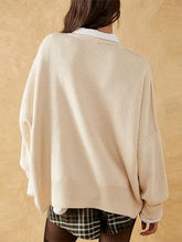 Load image into Gallery viewer, Solid Drop Shoulder Split Hem Sweater | NCS
