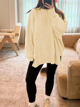 Load image into Gallery viewer, Solid Drop Shoulder Split Hem Sweater | NCS
