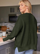 Load image into Gallery viewer, Solid Drop Shoulder Split Hem Sweater | NCS

