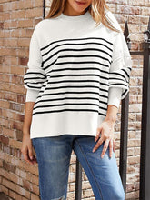 Load image into Gallery viewer, Solid Drop Shoulder Split Hem Sweater | NCS
