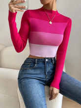 Load image into Gallery viewer, Spring/Fall Short Exposed Midriff Striped Slim Fit Knit Sweater | NCS
