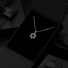 Load image into Gallery viewer, Star Of David Pendant - 14K Gold Onyx
