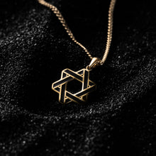 Load image into Gallery viewer, Star Of David Pendant - 14K Gold Onyx
