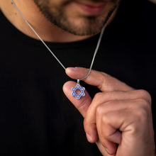 Load image into Gallery viewer, Star Of David Pendant - Sapphire
