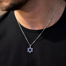 Load image into Gallery viewer, Star Of David Pendant - Sapphire
