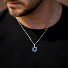 Load image into Gallery viewer, Star Of David Pendant - Sapphire
