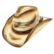 Load image into Gallery viewer, Peter Grimm Stirrup - Stained Straw Cowboy Hat
