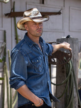 Load image into Gallery viewer, Peter Grimm Stirrup - Stained Straw Cowboy Hat
