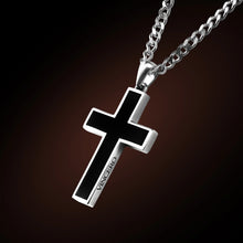 Load image into Gallery viewer, Stone Cross (Large) - Black Onyx
