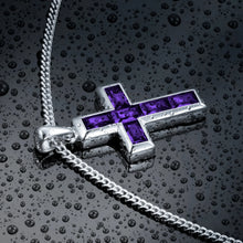 Load image into Gallery viewer, Gemstone Cross Pendant - Amethyst
