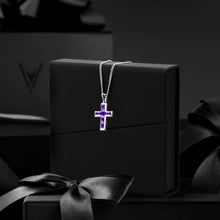 Load image into Gallery viewer, Gemstone Cross Pendant - Amethyst
