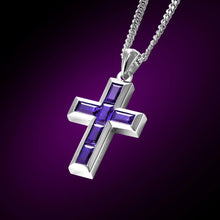 Load image into Gallery viewer, Gemstone Cross Pendant - Amethyst
