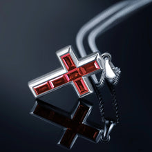 Load image into Gallery viewer, Gemstone Cross Pendant - Ruby
