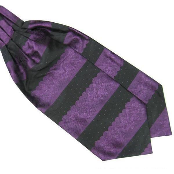 Striped Paisley Polka Ascot/Cravat Tie
